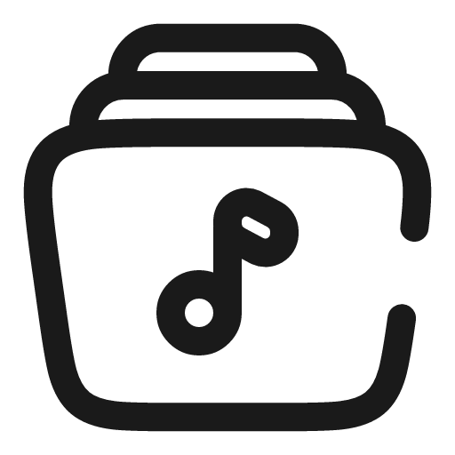 Music library broken icon, line style, from Solar