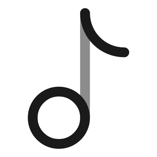 Music note 2 line duotone icon, two-tone style, from Solar