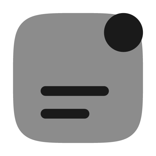 Notification unread lines bold duotone icon, two-tone style, from Solar