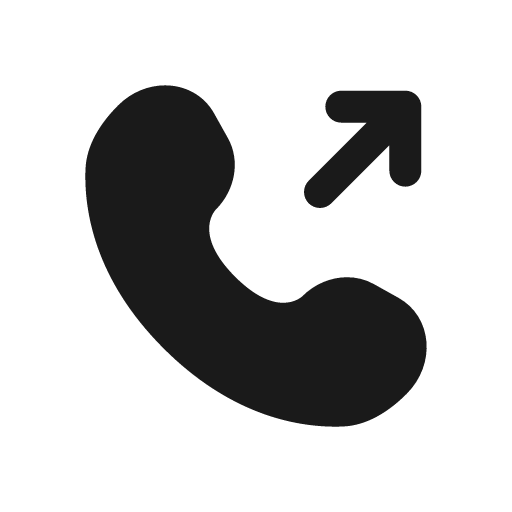 Outgoing call rounded bold icon, bold style, from Solar
