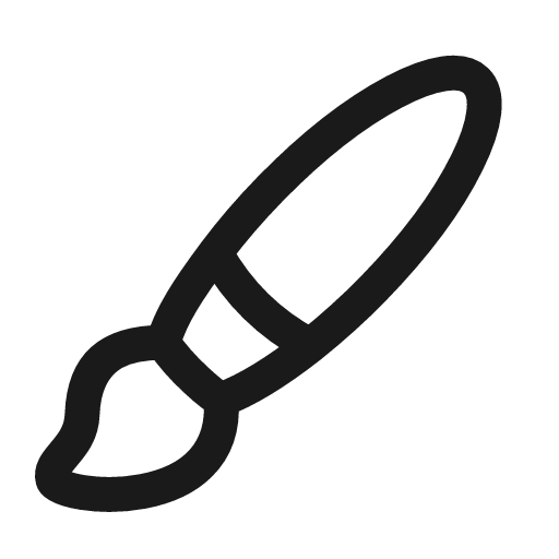 Paint brush linear icon, line style, from Solar