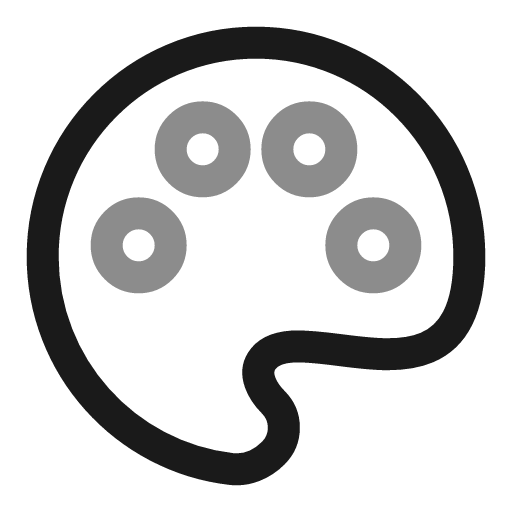 Palette 2 line duotone icon, two-tone style, from Solar