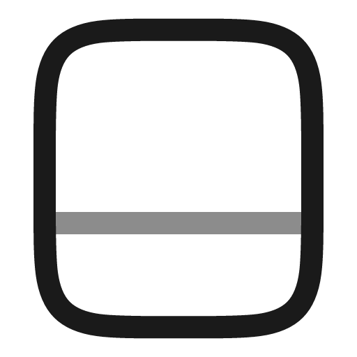 Panel bottom line duotone icon, two-tone style, from Solar
