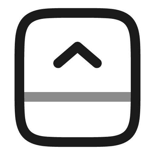 Panel bottom open line duotone icon, two-tone style, from Solar