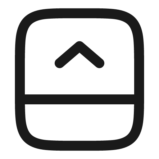 Panel bottom open linear icon, line style, from Solar