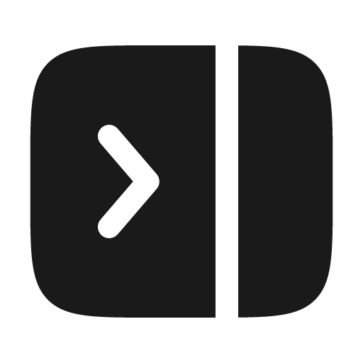 Panel right close bold icon, bold style, from Solar
