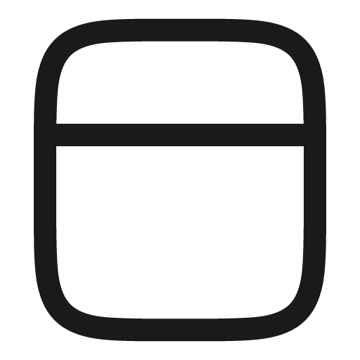 Panel top linear icon, line style, from Solar