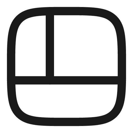 Panels bottom left linear icon, line style, from Solar