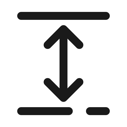 Paragraph spacing broken icon, line style, from Solar