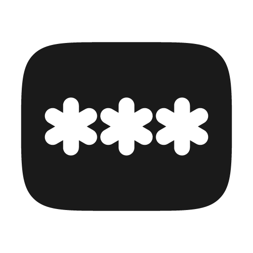 Password bold icon, bold style, from Solar