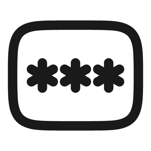 Password linear icon, line style, from Solar