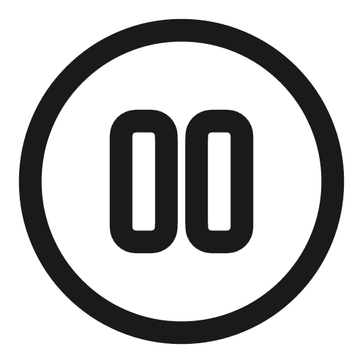 Pause circle linear icon, line style, from Solar