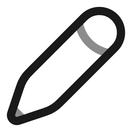 Pen line duotone icon, two-tone style, from Solar