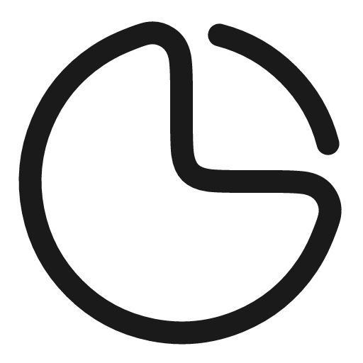 Pie chart 3 linear icon, line style, from Solar