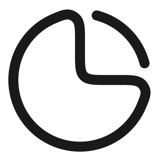 Pie chart 3 outline icon, outline style, from Solar
