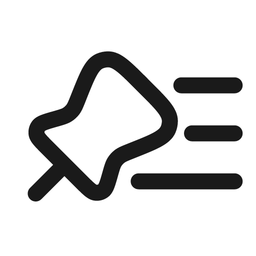 Pin list outline icon, outline style, from Solar