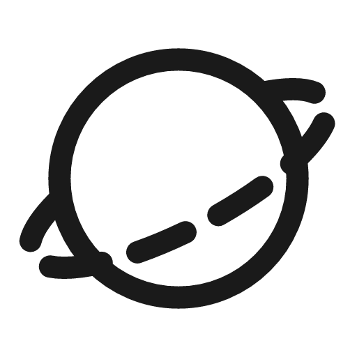 Planet 2 linear icon, line style, from Solar