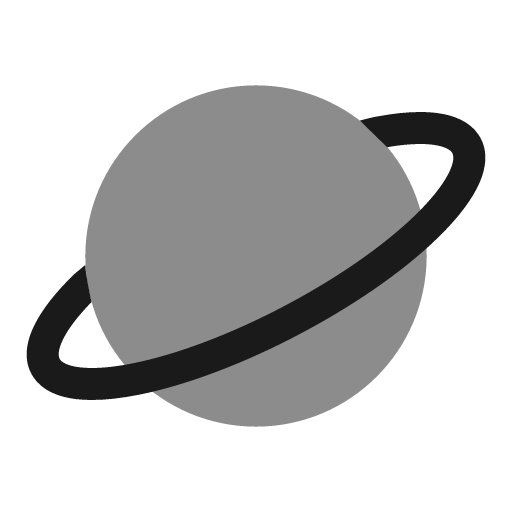 Planet bold duotone icon, two-tone style, from Solar