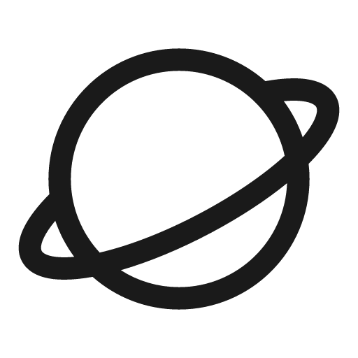 Planet outline icon, outline style, from Solar