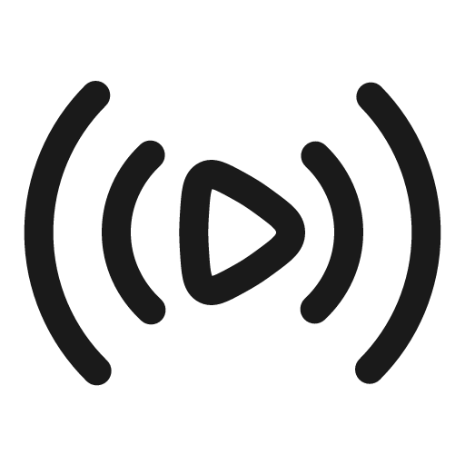 Play stream outline icon, outline style, from Solar