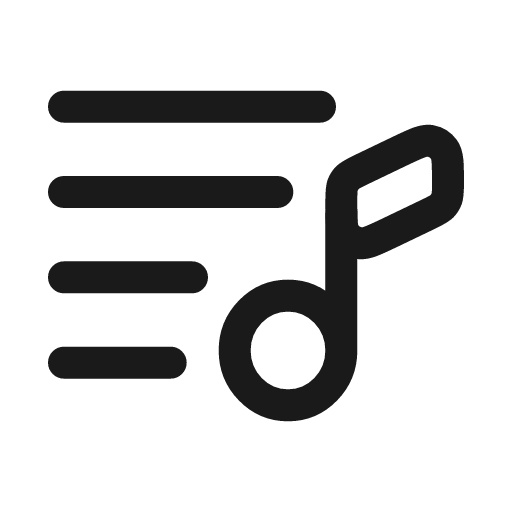 Playlist 2 linear icon, line style, from Solar