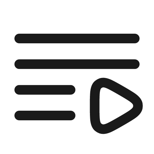 Playlist linear icon, line style, from Solar