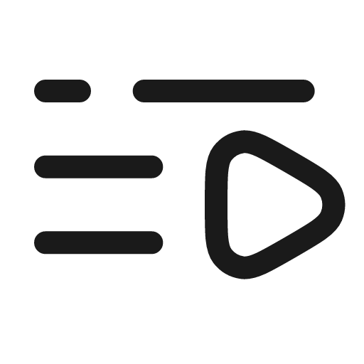 Playlist minimalistic broken icon, line style, from Solar
