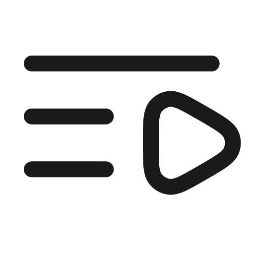 Playlist minimalistic linear icon, line style, from Solar