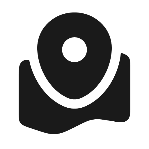 Point on map bold icon, bold style, from Solar