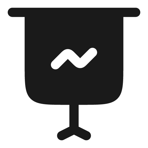 Presentation graph bold icon, bold style, from Solar