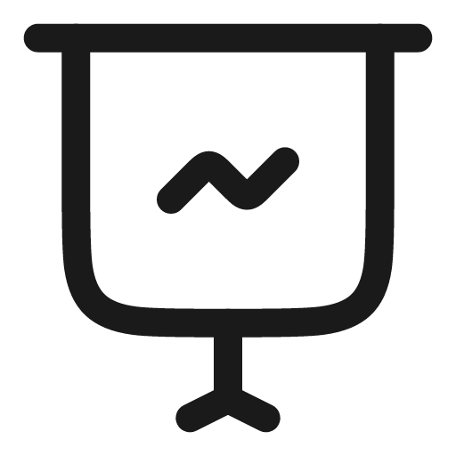 Presentation graph linear icon, line style, from Solar