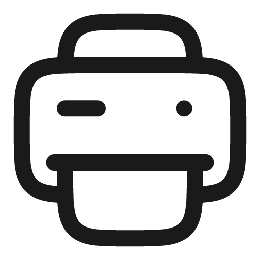 Printer 2 linear icon, line style, from Solar