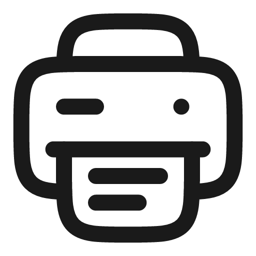 Printer linear icon, line style, from Solar