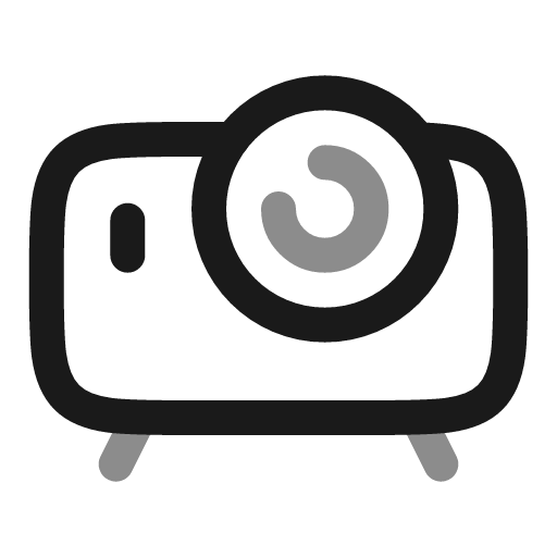 Projector line duotone icon, two-tone style, from Solar