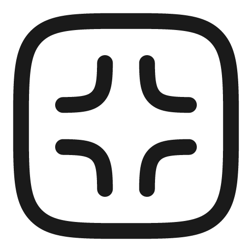 Quit full screen square outline icon, outline style, from Solar