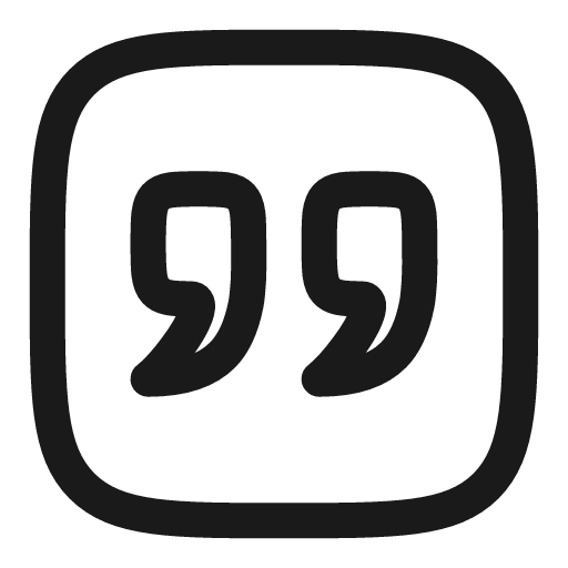 Quote square linear icon, line style, from Solar