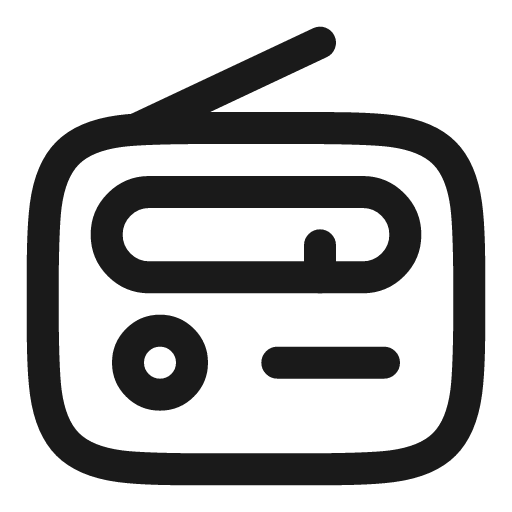 Radio linear icon, line style, from Solar