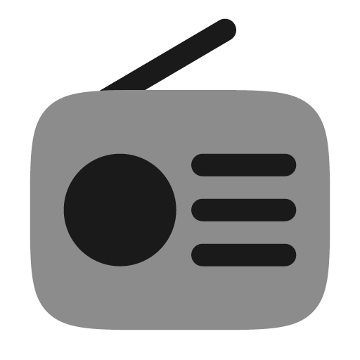 Radio minimalistic bold duotone icon, two-tone style, from Solar