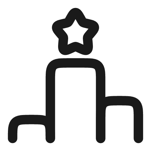 Ranking linear icon, line style, from Solar