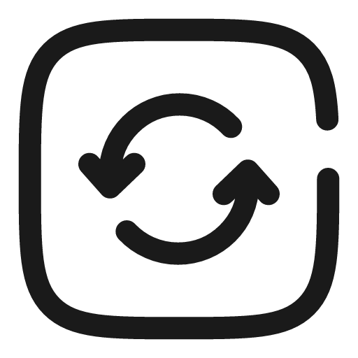 Refresh square broken icon, line style, from Solar