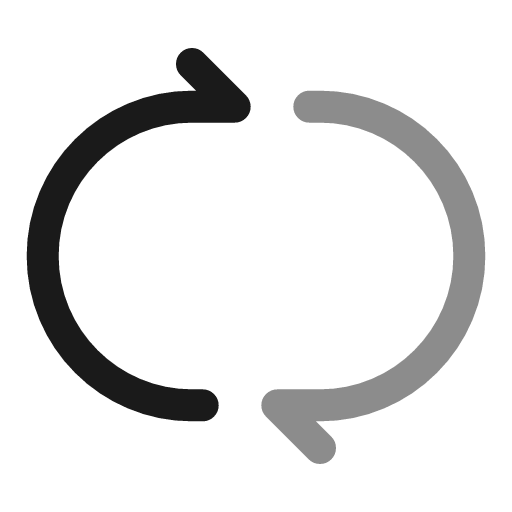 Repeat line duotone icon, two-tone style, from Solar