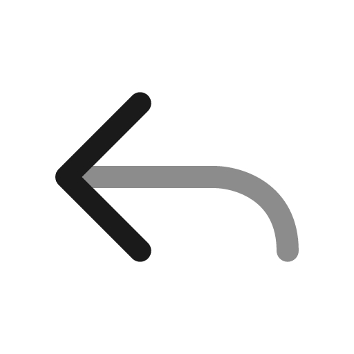 Reply bold duotone icon, two-tone style, from Solar