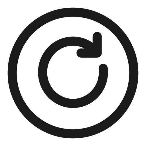 Restart circle linear icon, line style, from Solar