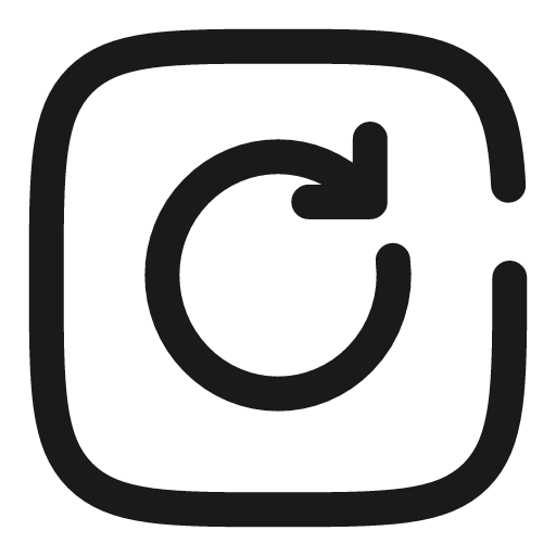 Restart square broken icon, line style, from Solar