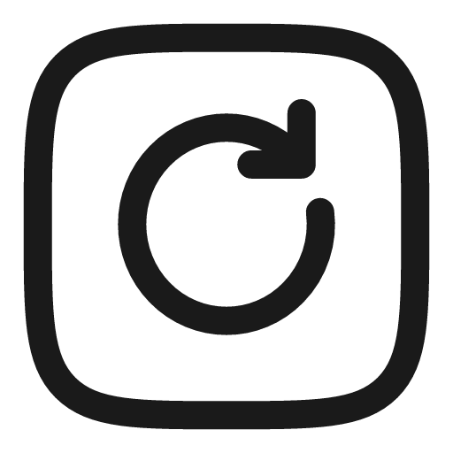 Restart square linear icon, line style, from Solar