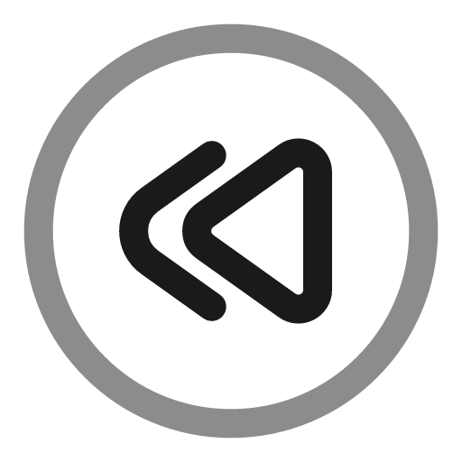Rewind back circle line duotone icon, two-tone style, from Solar