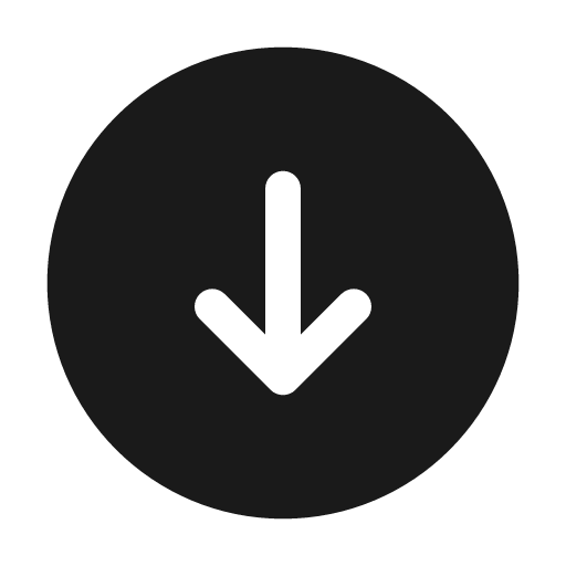 Round arrow down bold icon, bold style, from Solar