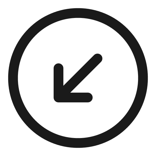 Round arrow left down linear icon, line style, from Solar