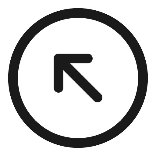 Round arrow left up outline icon, outline style, from Solar