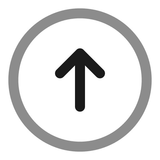 Round arrow up line duotone icon, two-tone style, from Solar